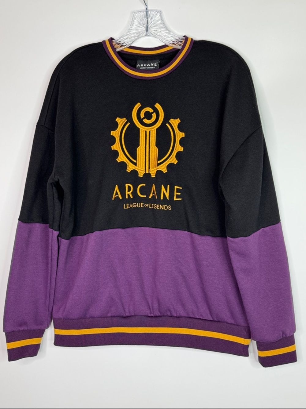 Arcane League Of Legends Black Purple Sweatshirt Size XS